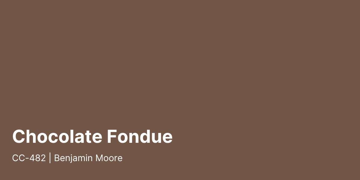 Benjamin Moore Chocolate Fondue CC-482 Paint Color | Compare Paint Colors