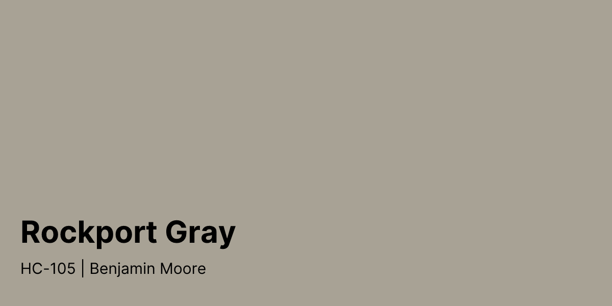 Shell 105 Paint Color Benjamin Moore Rockport Gray HC-105 Paint Color | PaintPlan