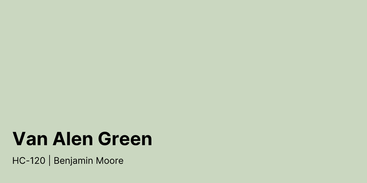 Benjamin Moore Van Alen Green HC-120 Paint Color | PaintPlan