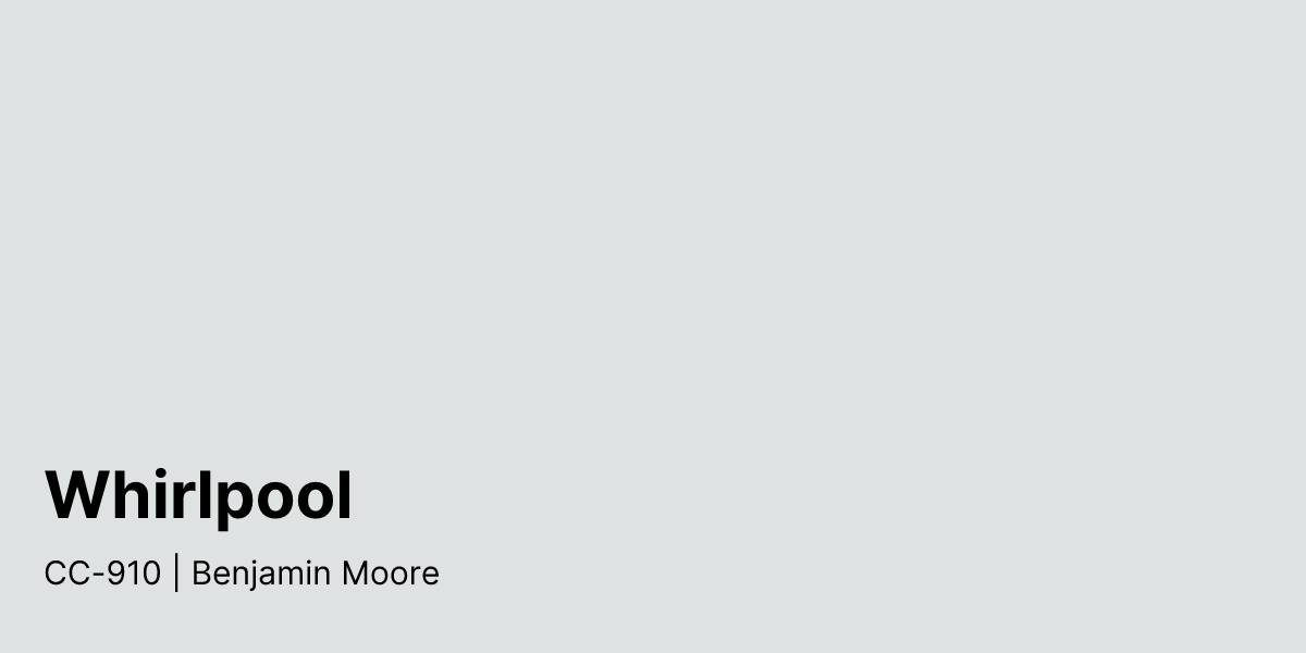 Whirlpool Color Benjamin Moore Whirlpool CC-910 Paint Color | Compare Paint Colors