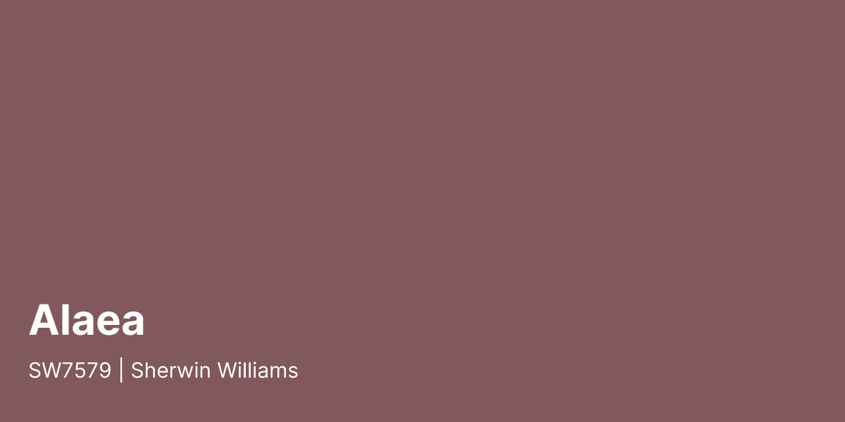 Sherwin Williams Alaea SW7579 Paint Color | PaintPlan
