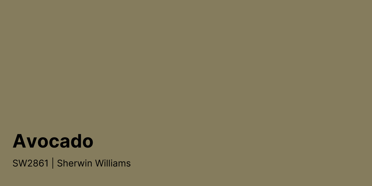 Solid Avocado Color Sherwin Williams Avocado SW2861 Paint Color | PaintPlan