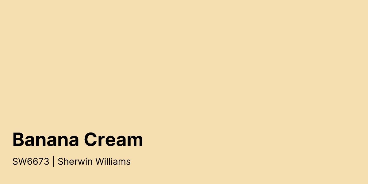 Sw6673 Sherwin Williams Banana Cream SW6673 Paint Color | PaintPlan