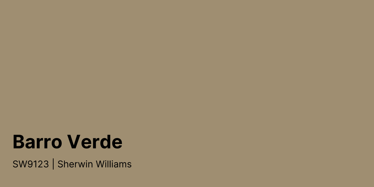 Sherwin Williams Barro Verde SW9123 Paint Color | PaintPlan