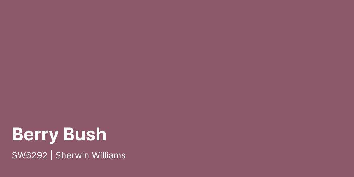 Sherwin Williams Berry Bush SW6292 Paint Color | PaintPlan