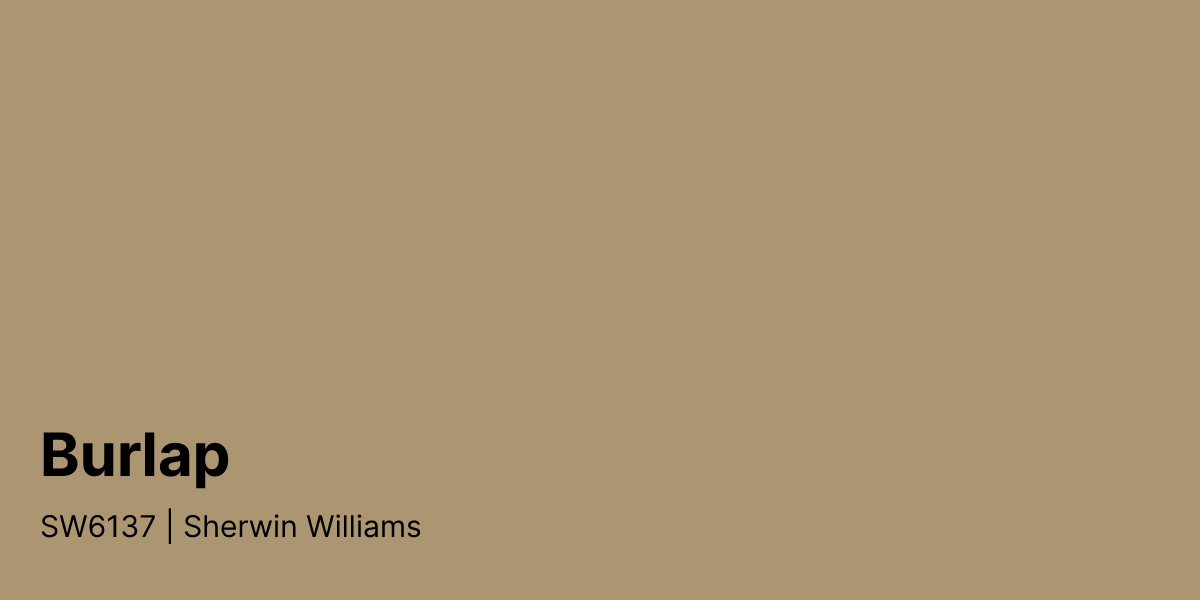 Sw0043 Sherwin Williams Burlap SW6137 Paint Color | PaintPlan