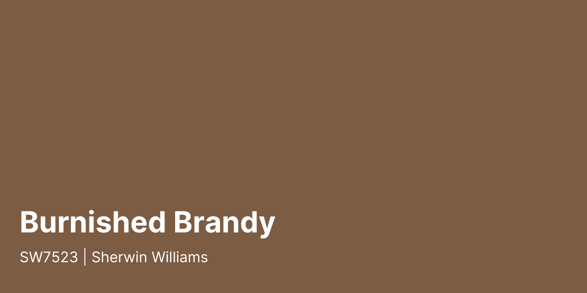 Sherwin Williams Burnished Brandy SW7523 Paint Color | PaintPlan