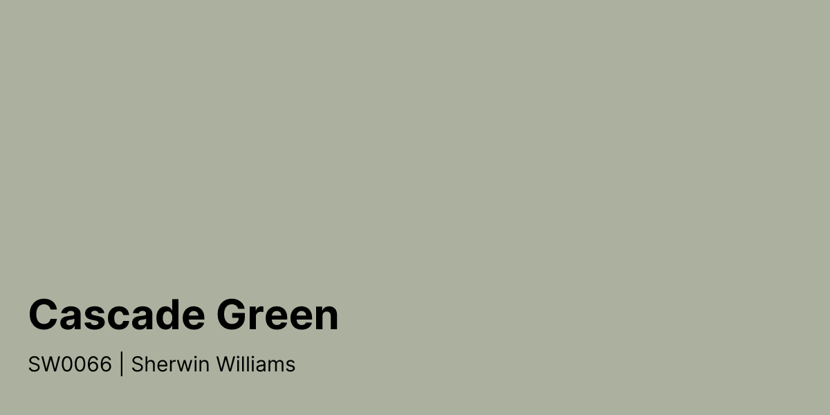 Sherwin Williams Cascade Green SW0066 Paint Color | PaintPlan