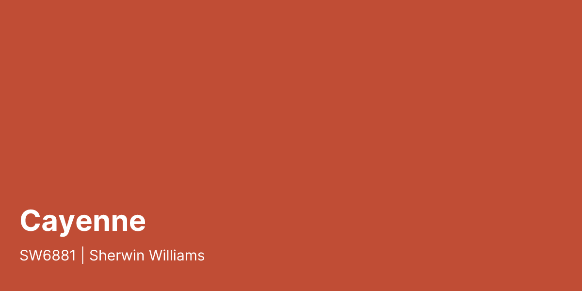 Sherwin Williams Cayenne SW6881 Paint Color | Compare Paint Colors