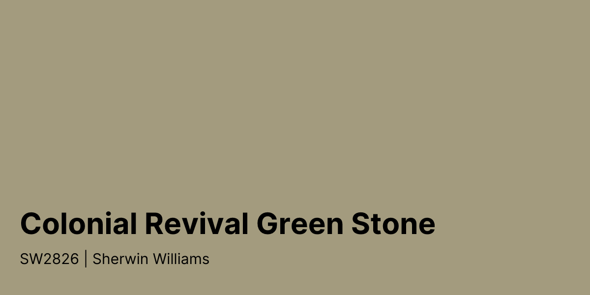 Sherwin Williams Colonial Revival Green Stone SW2826 Paint Color ...