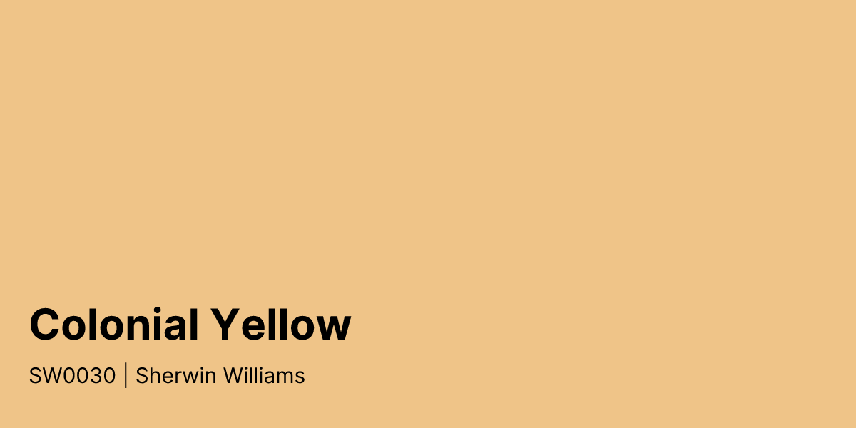 Sw 0030 Sherwin Williams Colonial Yellow SW0030 Paint Color | PaintPlan