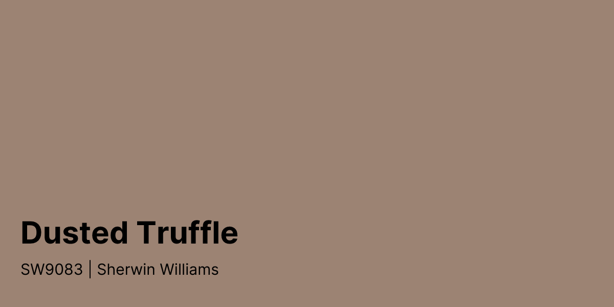 Sherwin Williams Dusted Truffle SW9083 Paint Color | PaintPlan