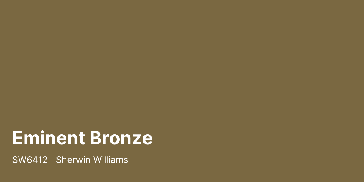 Sherwin Williams Eminent Bronze SW6412 Paint Color | PaintPlan