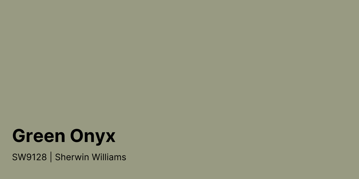 Sherwin Williams Green Onyx SW9128 Paint Color | PaintPlan