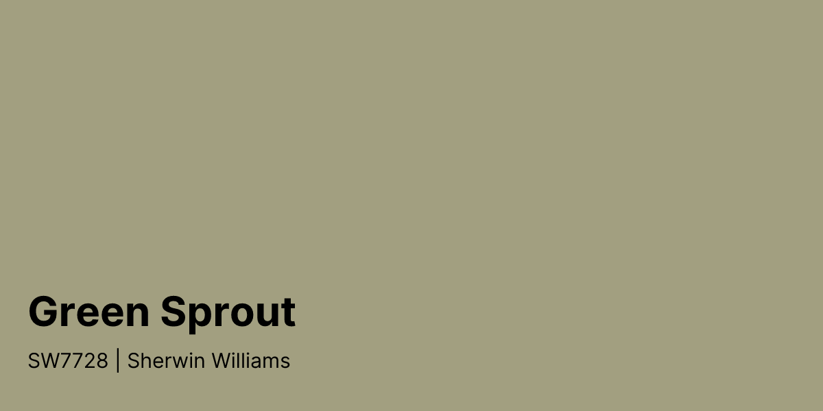 Sherwin Williams Green Sprout SW7728 Paint Color | PaintPlan
