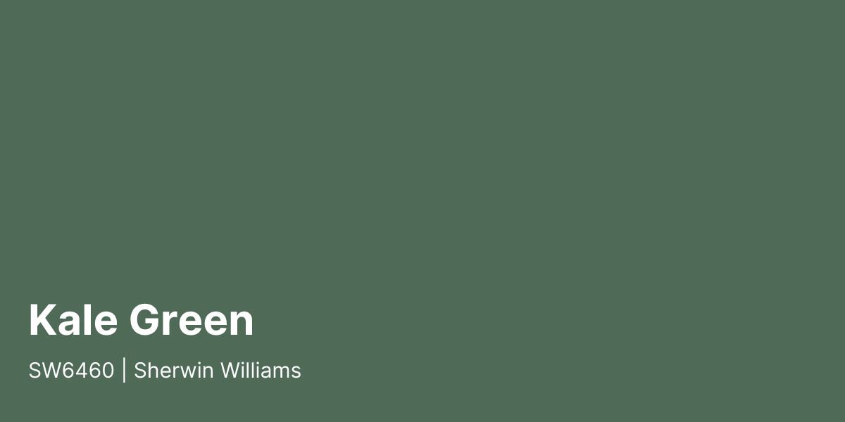 Sherwin Williams Kale Green SW6460 Paint Color | PaintPlan