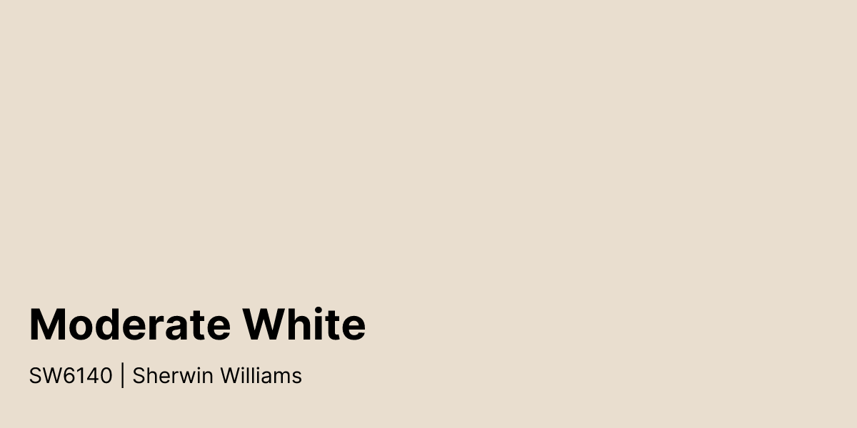 Sherwin Williams Moderate White SW6140 Paint Color | Compare Paint Colors