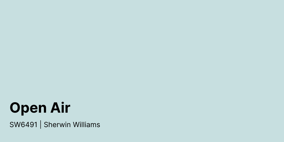 Sherwin Williams Open Air SW6491 Paint Color | PaintPlan
