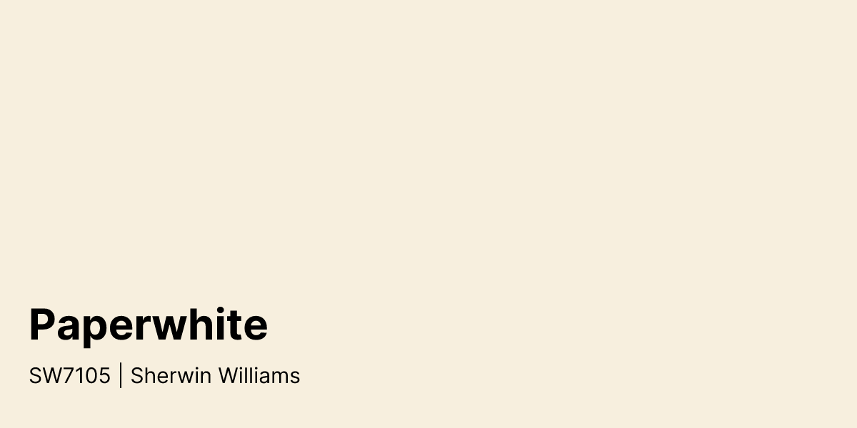 Sherwin Williams Paperwhite SW7105 Paint Color | Compare Paint Colors