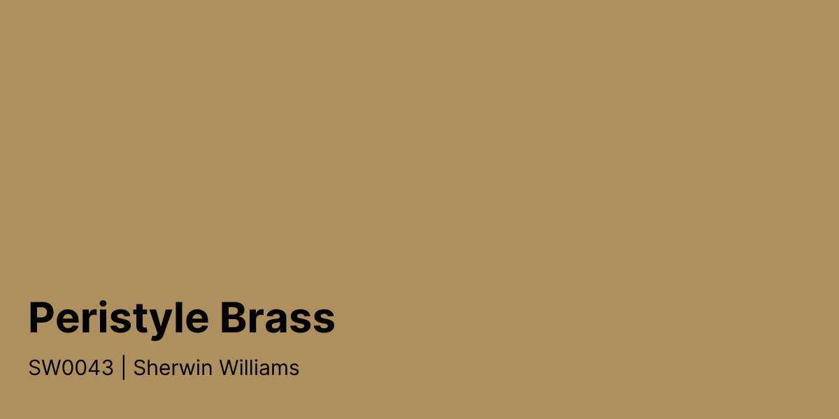 Sw0043 Sherwin Williams Peristyle Brass SW0043 Paint Color | PaintPlan
