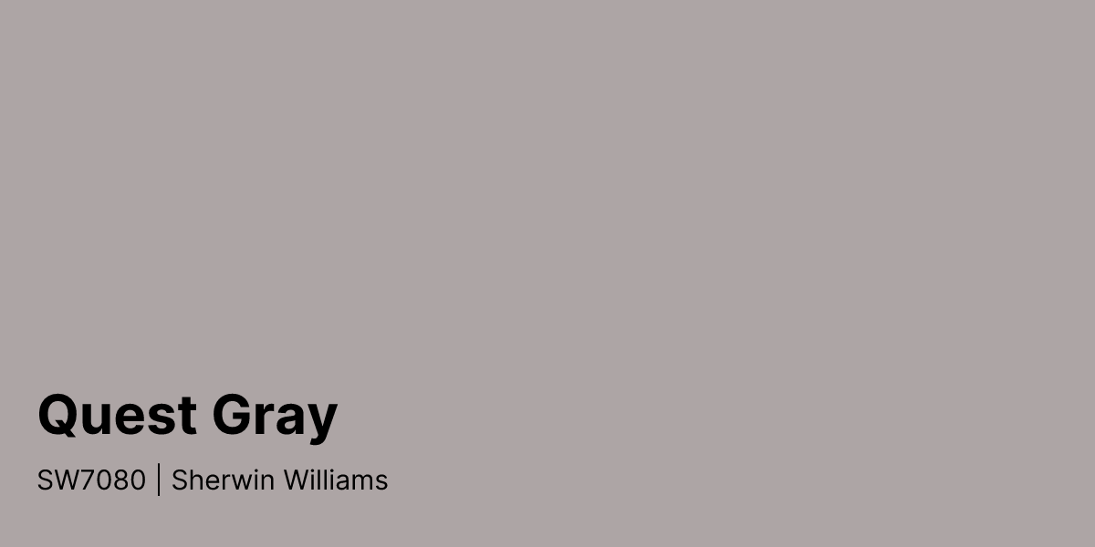Sherwin Williams Quest Gray SW7080 Paint Color | PaintPlan