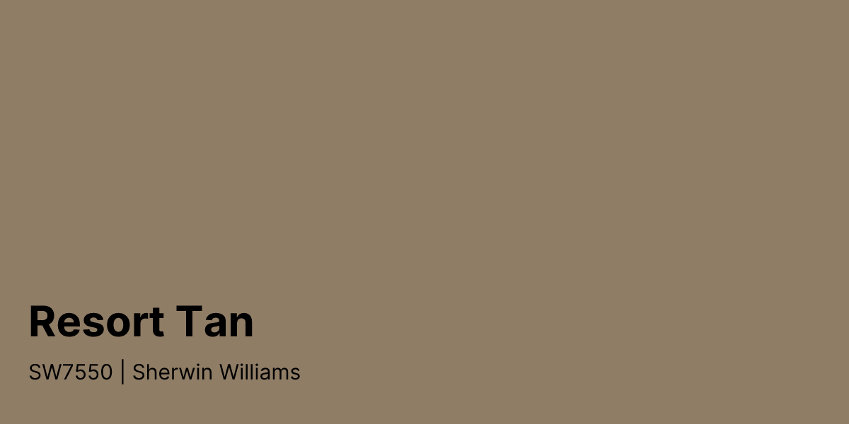 Sherwin Williams Resort Tan SW7550 Paint Color | PaintPlan