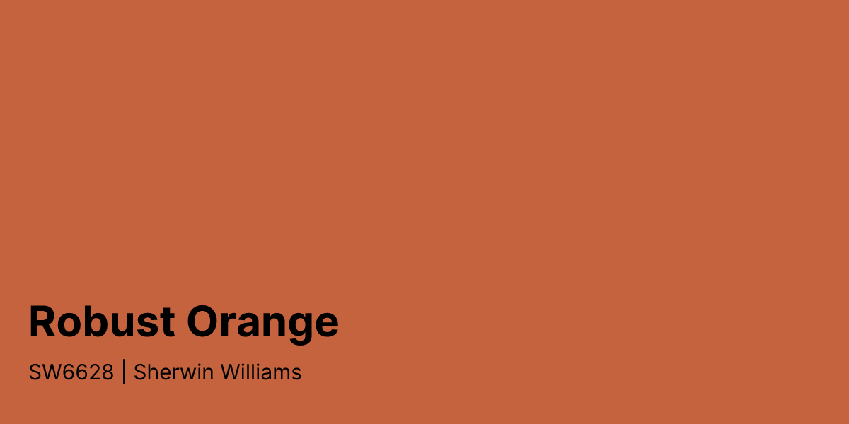 Sherwin Williams Robust Orange SW6628 Paint Color | PaintPlan