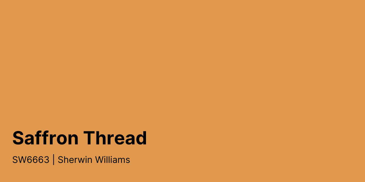 Sherwin Williams Saffron Thread SW6663 Paint Color | PaintPlan