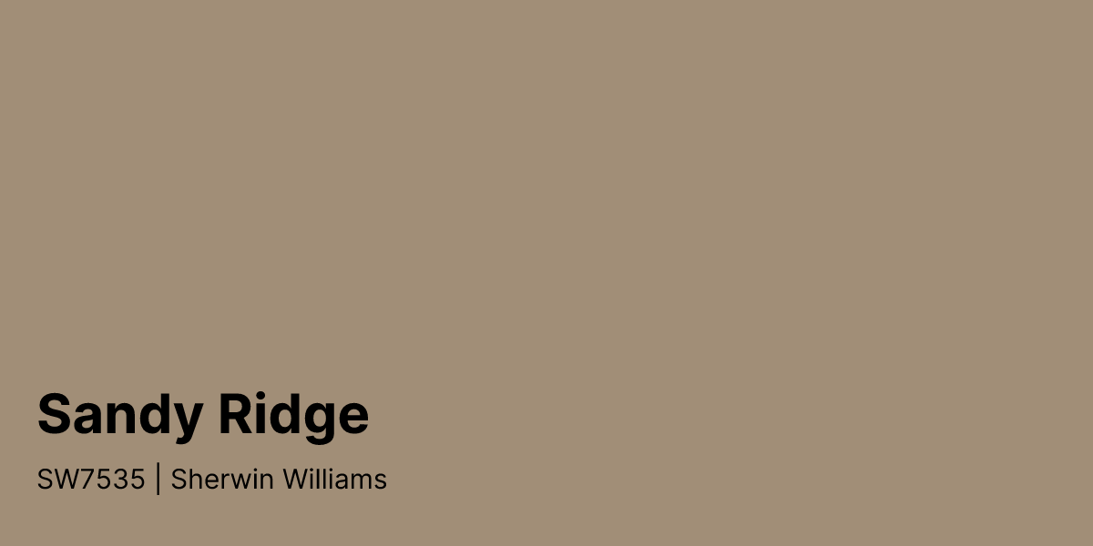 Sandy Ridge Paint Color Sherwin Williams Sandy Ridge SW7535 Paint Color | PaintPlan