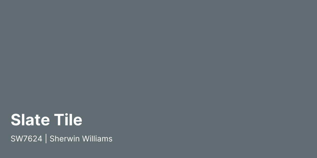 Sherwin Williams Slate Tile SW7624 Paint Color | PaintPlan