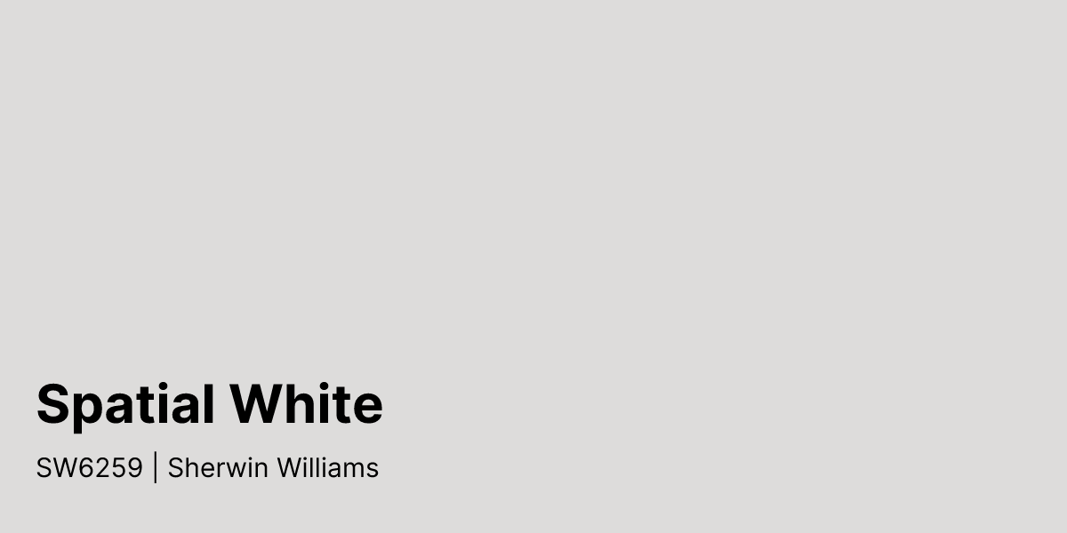 Sw6259 Sherwin Williams Spatial White SW6259 Paint Color | PaintPlan