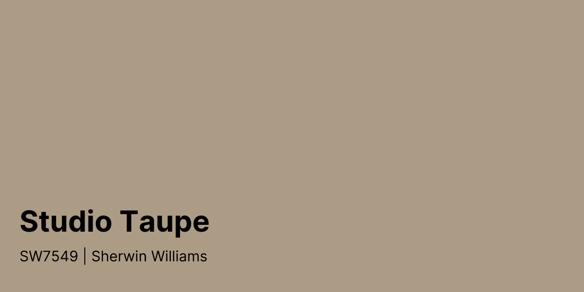 Sherwin Williams Studio Taupe SW7549 Paint Color | PaintPlan