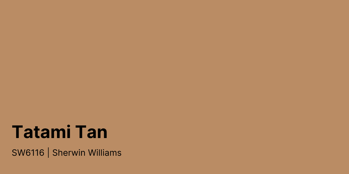 Sherwin Williams Tatami Tan SW6116 Paint Color | PaintPlan