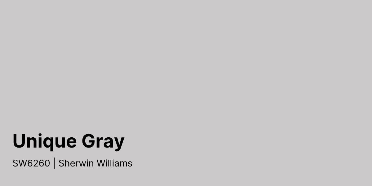 Sherwin Williams Unique Gray SW6260 Paint Color | PaintPlan