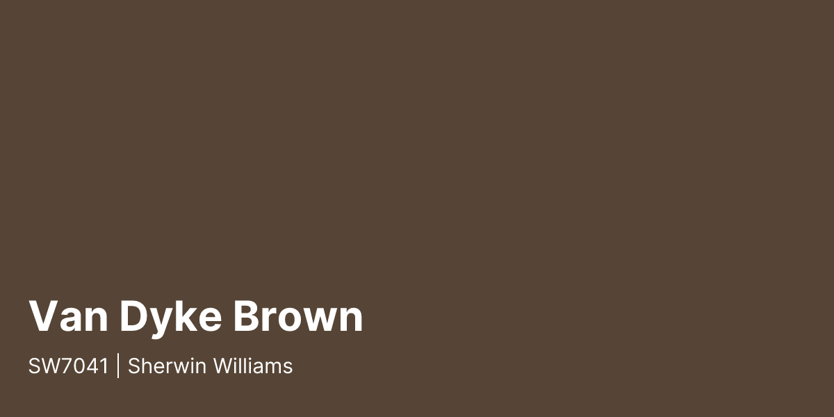 Sw7034 Sherwin Williams Van Dyke Brown SW7041 Paint Color | PaintPlan
