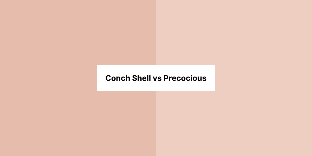 Benjamin Moore Conch Shell vs Benjamin Moore Precocious | PaintPlan